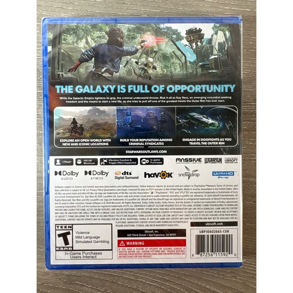 Star Wars Outlaws Sony PlayStation‎ 5 PS5 Ubisoft 2024 Brand New UBP30602665
